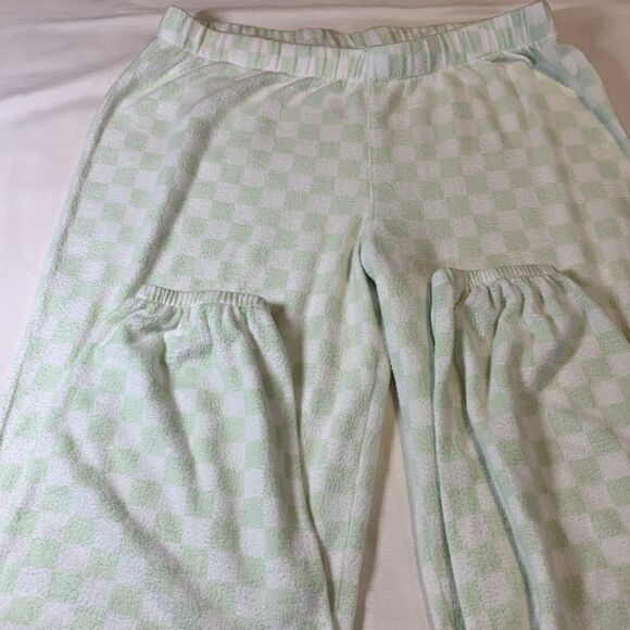 SO Intimates Size Large two piece mint and white checkered pajamas - Picture 2 of 8